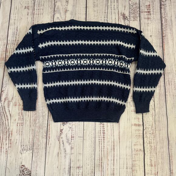 Jantzen Nordic Fair Isle Crewneck Pullover Sweater Men’s XL Blue - Picture 5 of 11